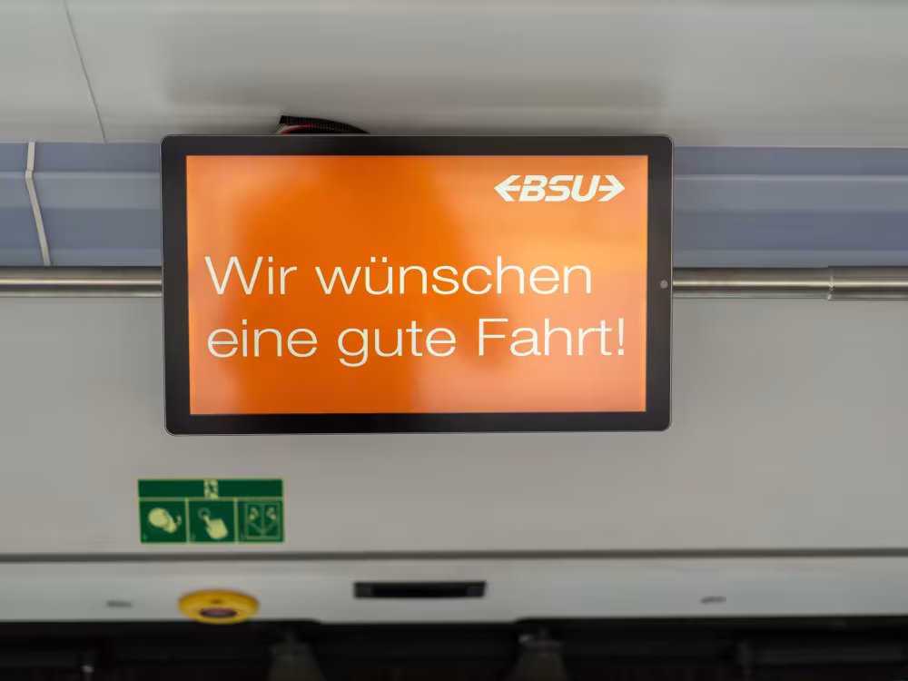 BSU Bildschirm Wir wünschen eine gute Fahrt